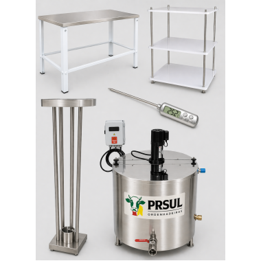 Kit queijaria para processar 200 litros de leite por vez